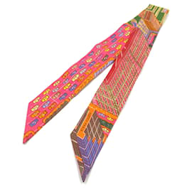 Hermès-Hermes Twilly Scarf in Multicolor Silk-Multiple colors