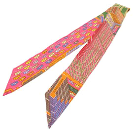 Hermès-Hermes Twilly Scarf in Multicolor Silk-Multiple colors