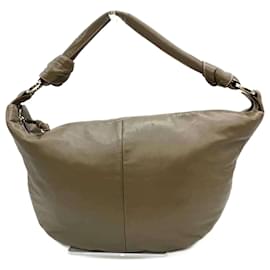 Loewe-Bolsa de Ombro Hobo Loewe em Couro Nappa Caqui-Caqui