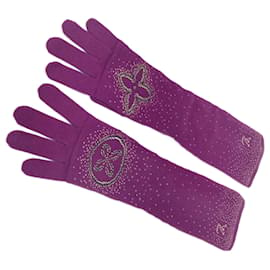 Louis Vuitton-Gants en paillettes Monogram Flower Louis Vuitton-Violet