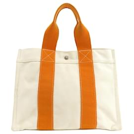 Hermès-Sac à main Hermes Bora-Blanc,Orange