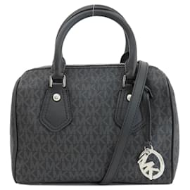 Michael Kors-Sac à main MK Signature de Michael Kors-Noir