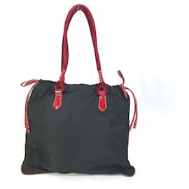 Prada-Prada Bicolor Tote Bag-Black