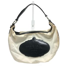 Prada White Cloth Shoulder Bag White
