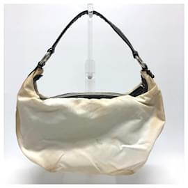 Prada-Prada White Cloth Shoulder Bag-White