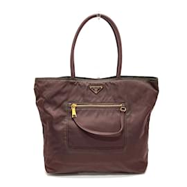 Prada-Bolsa tote de couro roxa Prada BR4354-Roxo