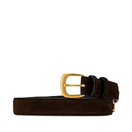 Salvatore Ferragamo-Salvatore Ferragamo Gancini Belt-Brown,Golden