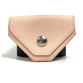 Hermès-Hermes Pink Leather Coin Purse-Pink