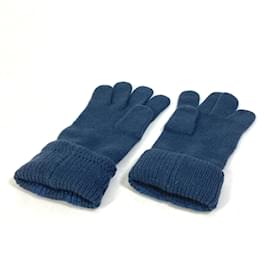 Hermès-Gants chauds Hermes Blue-Bleu