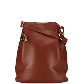 Salvatore Ferragamo-Salvatore Ferragamo Gancini Shoulder Bag-Brown