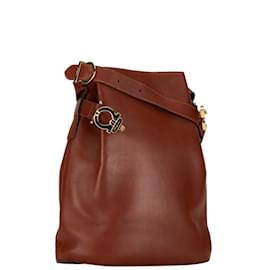 Salvatore Ferragamo-Salvatore Ferragamo Gancini Shoulder Bag-Brown