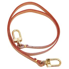 Louis Vuitton-Bracelet en cuir marron et or Louis Vuitton-Marron,Doré