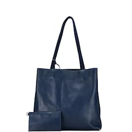 Prada-Bolsa tote de couro e nylon azul Prada-Azul