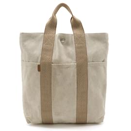 Hermès-Hermes New Foult Cabas Tote Bag-Brown,Beige