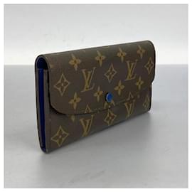 Louis Vuitton-Carteira Longa Louis Vuitton Monograma Emily-Marrom,Azul