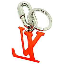 Louis Vuitton-Louis Vuitton Porte Cle LV Sharp Keychain-Silvery,Orange