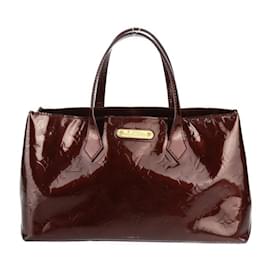 Louis Vuitton-Borsa Louis Vuitton Wilshire PM Monogram Vernis-Rosso,Porpora