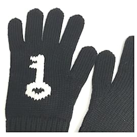 Prada-Prada Black Wool Gloves-Black