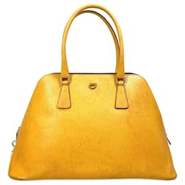 Prada-Bolsa de couro amarelo Prada-Amarelo