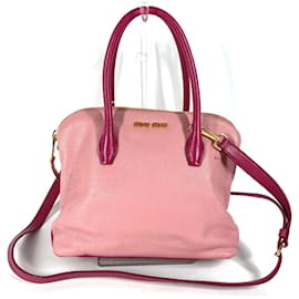 Miu Miu-Sac à épaule en cuir rose Miu Miu-Rose