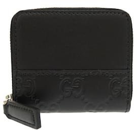 Gucci-Gucci Mistral Guccissima GG Leather Coin Case-Black