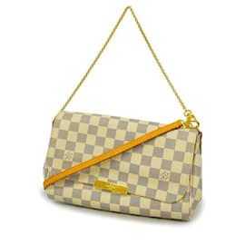 Louis Vuitton-Borsa Louis Vuitton Damier Azur Favorite MM-Bianco,Altro