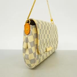 Louis Vuitton-Borsa Louis Vuitton Damier Azur Favorite MM-Bianco,Altro