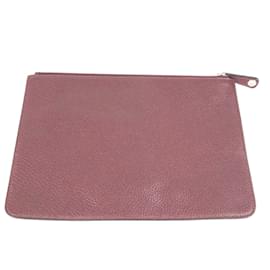 Fendi-Fendi Brown Leather Clutch Bag-Brown