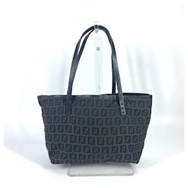 Fendi-Fendi Zucchino FF Logo Tote Bag-Braun