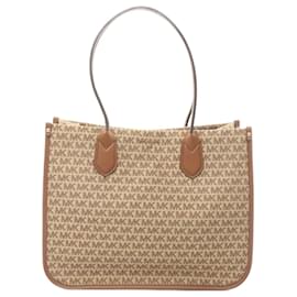 Michael Kors-Borsa Tote Signature di Michael Kors-Marrone,Beige