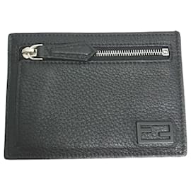 Fendi-Fendi Black Leather Coin Purse-Black