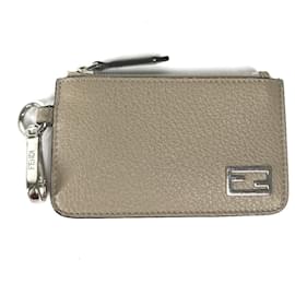 Fendi-Fendi Bicolor Coin Purse-Beige