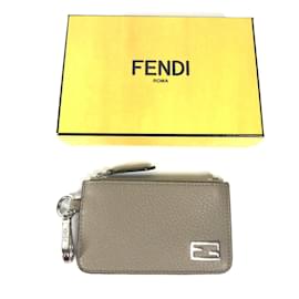 Fendi-Porta-moedas bicolor Fendi-Bege