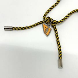 Fendi-Fendi Black Leather Choker Necklace-Black