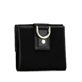 Gucci-Portafoglio bi-fold Gucci GG Canvas Abby Line-Nero