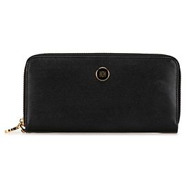 Cartera larga redonda Anagram Amazona Loewe Castaño Negro Rosa