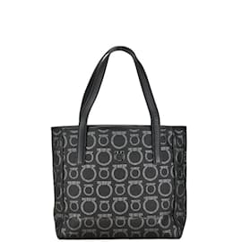 Salvatore Ferragamo-Borsa Tote Gancini di Salvatore Ferragamo-Nero