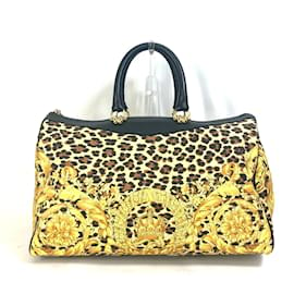 Versace-Bolsa Boston Vintage Versace-Amarelo