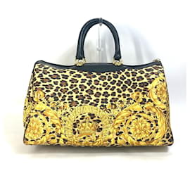 Versace-Bolsa Boston Vintage Versace-Amarelo