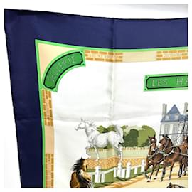 Hermès-Sciarpa del Centro Nazionale di Allevamento dei Stalloni Hermes-Blu navy