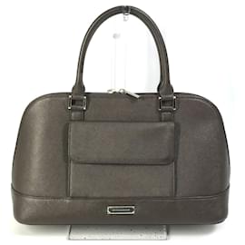 Burberry-Borsa tote a quadri Burberry-Marrone