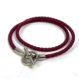 Hermès-Bracciale in pelle rossa Hermès-Rosso