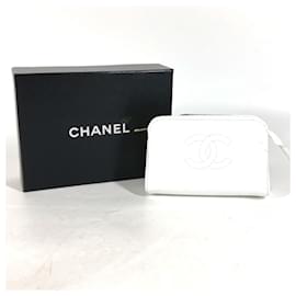 Chanel-Pochette in pelle bianca Chanel-Bianco