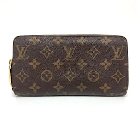 Louis Vuitton-Portafoglio lungo Monogram Louis Vuitton-Marrone