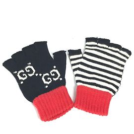 Luvas sem dedos Gucci em azul marinho Azul marinho