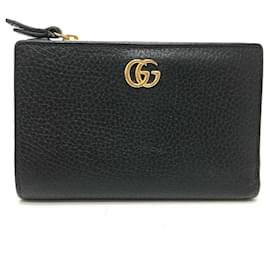 Gucci-Portafoglio bi-fold Gucci GG Marmont-Nero