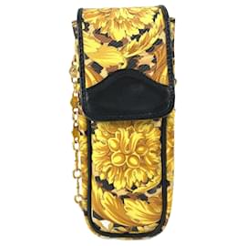 Versace-Bolsa de ombro vintage com corrente Versace-Amarelo