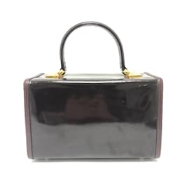 Versace-Borsa a mano vintage in pelle verniciata viola Versace-Porpora