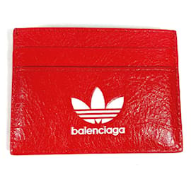 Balenciaga-Balenciaga Red Leather Card Case-Red