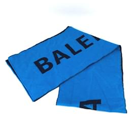 Balenciaga-Cachecol bicolor Balenciaga em azul e preto-Azul